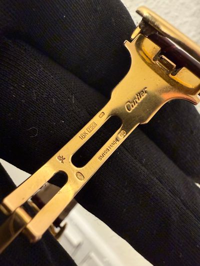 Cartier Cartier Cougar Black dial Yellow Gold Watch Only 11621 33mm Preowned Quartz — photo 11
