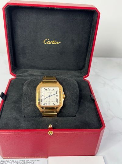 Cartier Cartier Santos yellow gold White dial Box and Papers WGSA0029 Very Good — photo 1