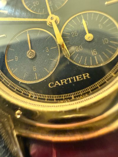 Cartier Cartier Cougar Black dial Yellow Gold Watch Only 11621 33mm Preowned Quartz — photo 9
