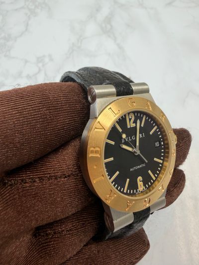 Bulgari Bulgari Diagono Black dial Watch Only LC35SG Preowned Automatic — photo 3