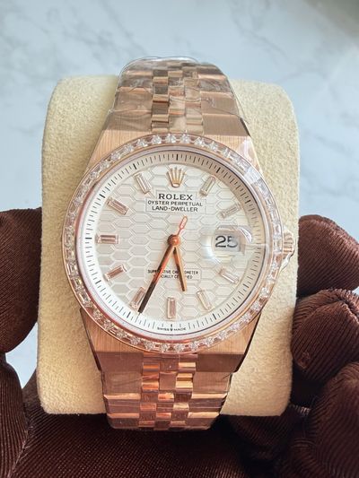 Rolex Rolex Land-Dweller White dial Rose Gold Box and Papers 127285TBR Good Automatic — photo 5