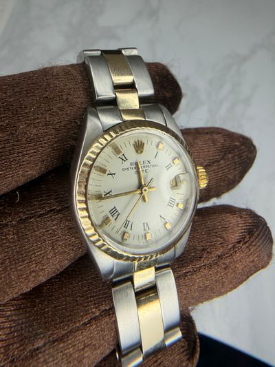 Rolex Rolex Date White dial Two-Tone Watch Only 6917 Preowned Automatic — photo 3