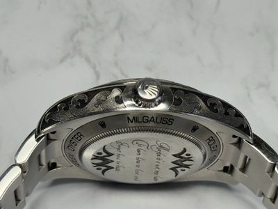 Rolex Rolex Milgauss customized with card/hangtag 116400GV Very Good — photo 6