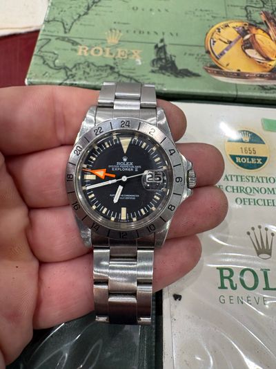 Rolex Rolex Explorer “Steve McQueen” Black dial Box and Papers 1655 Very Good — photo 18