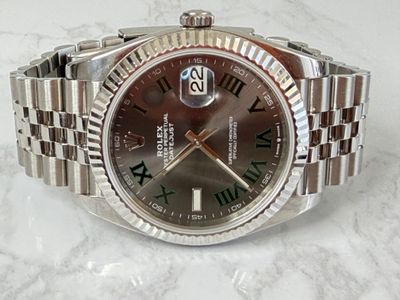 Rolex Rolex Dj41 jubilee wimbeldon Silver dial Stainless Steel Watch Only 126300 Very Good Automatic — photo 5