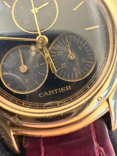 Cartier Cartier Cougar Black dial Yellow Gold Watch Only 11621 33mm Preowned Quartz — photo 5