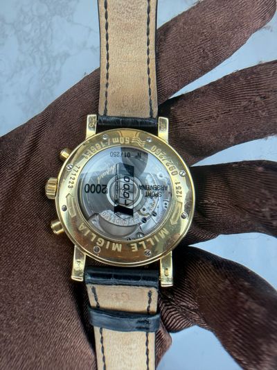 Chopard Chopard Mille Miglia Gray blue “Sport Argentina” limited edition dial Yellow Gold Watch Only 1251 Preowned Automatic — photo 4