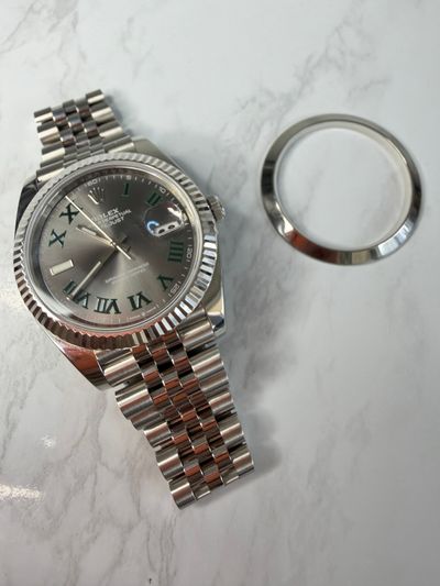 Rolex Rolex Dj41 jubilee wimbeldon Silver dial Stainless Steel Watch Only 126300 Very Good Automatic — photo 2