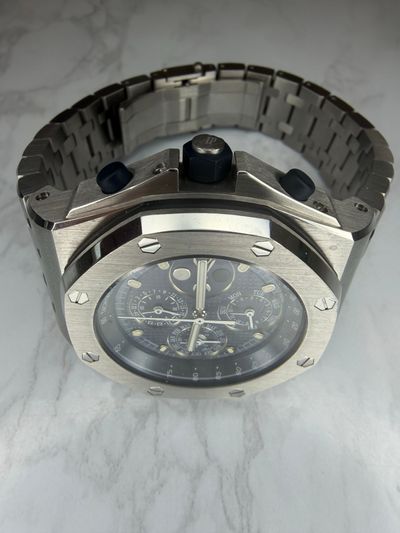 Audemars Piguet Audemars Piguet Royal Oak Offshore Beast Perpetual calendar Blue dial Stainless Steel Booklets 25854ST.OO.1150.ST.01 Excellent Automatic — photo 8