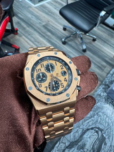 Audemars Piguet Audemars Piguet Royal Oak Brick Champagne dial Rose Gold Watch Only 26470OR Very Good Automatic — photo 2
