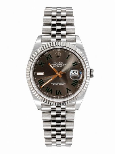 Rolex Rolex Dj41 jubilee wimbeldon Silver dial Stainless Steel Watch Only 126300 Very Good Automatic — photo 1