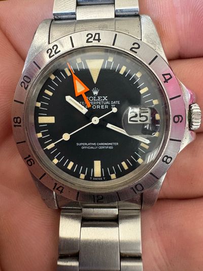 Rolex Rolex Explorer “Steve McQueen” Black dial Box and Papers 1655 Very Good — photo 2