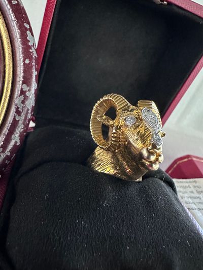 Jewelry Jewelry Custom Goat ram ring 18k — photo 2
