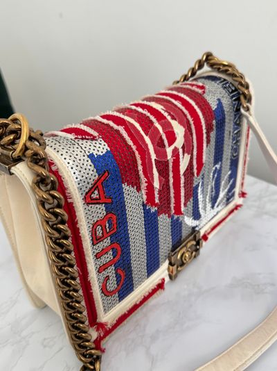 Chanel Chanel Coco cuba sequin boy bag new medium — photo 17